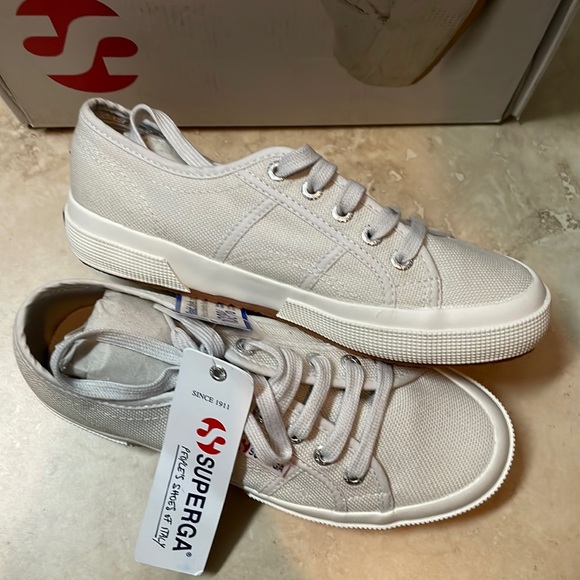 Superga | Shoes | Superga Womens Light Grey Shoes Sneakers 275